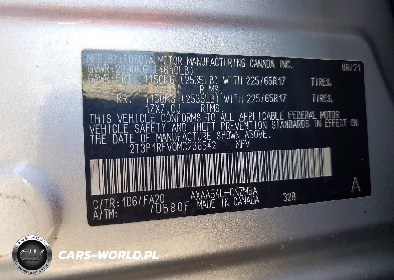 2021 Toyota Rav4 Xle VIN:2T3P1RFV0MC236542 - 13