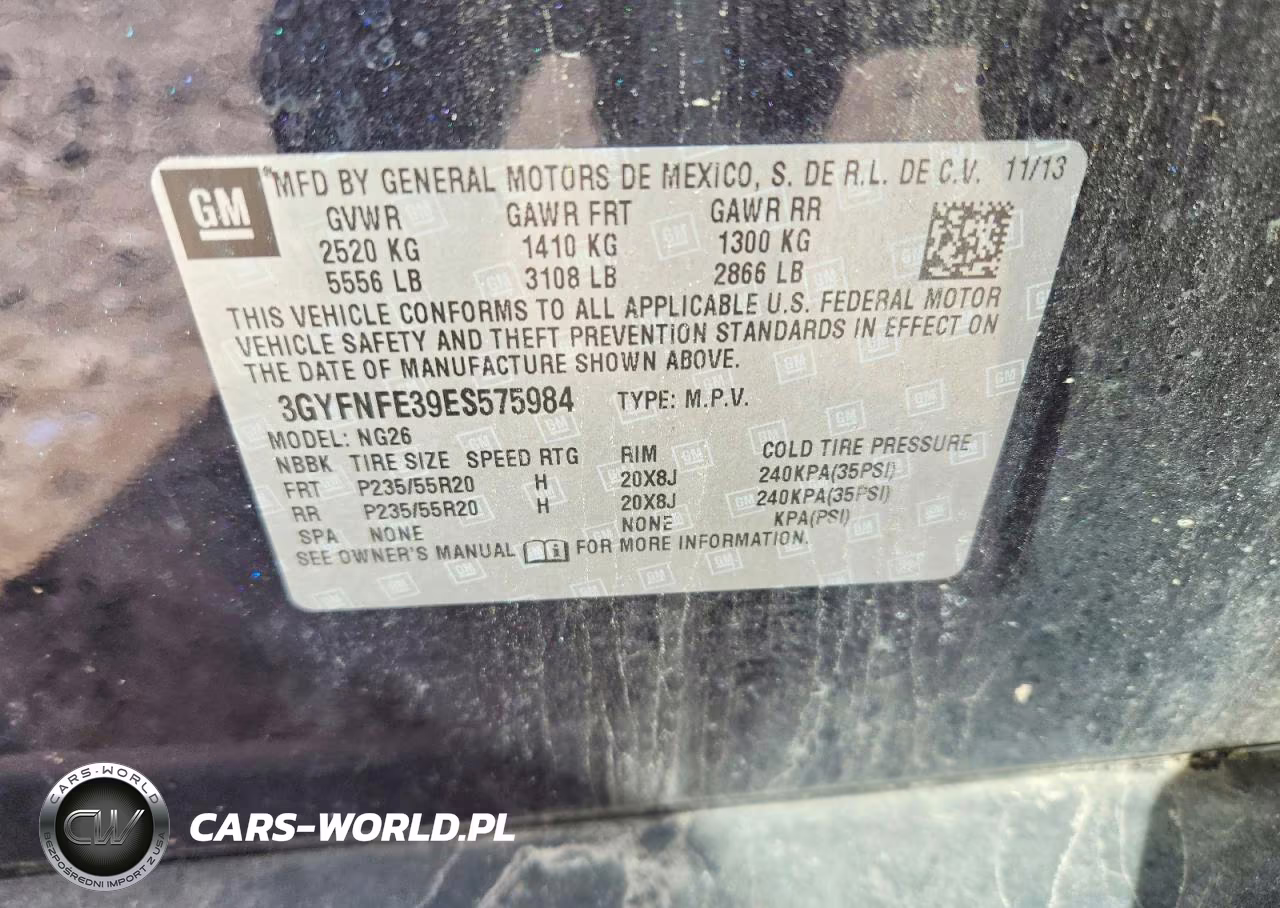 2014 Cadillac Srx Performance Collection VIN:3GYFNFE39ES575984 - 13
