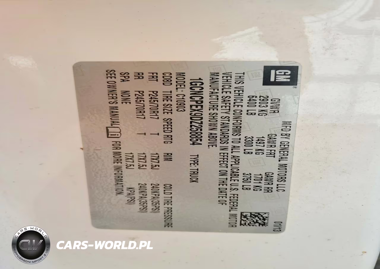 2013 Chev 1500 4X2 - Pickup VIN:1GCNCPEX9DZ258854 - 12