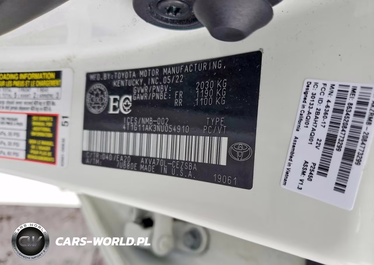 2022 Toyota Camry Se VIN:4T1G11AK3NU054910 - 12