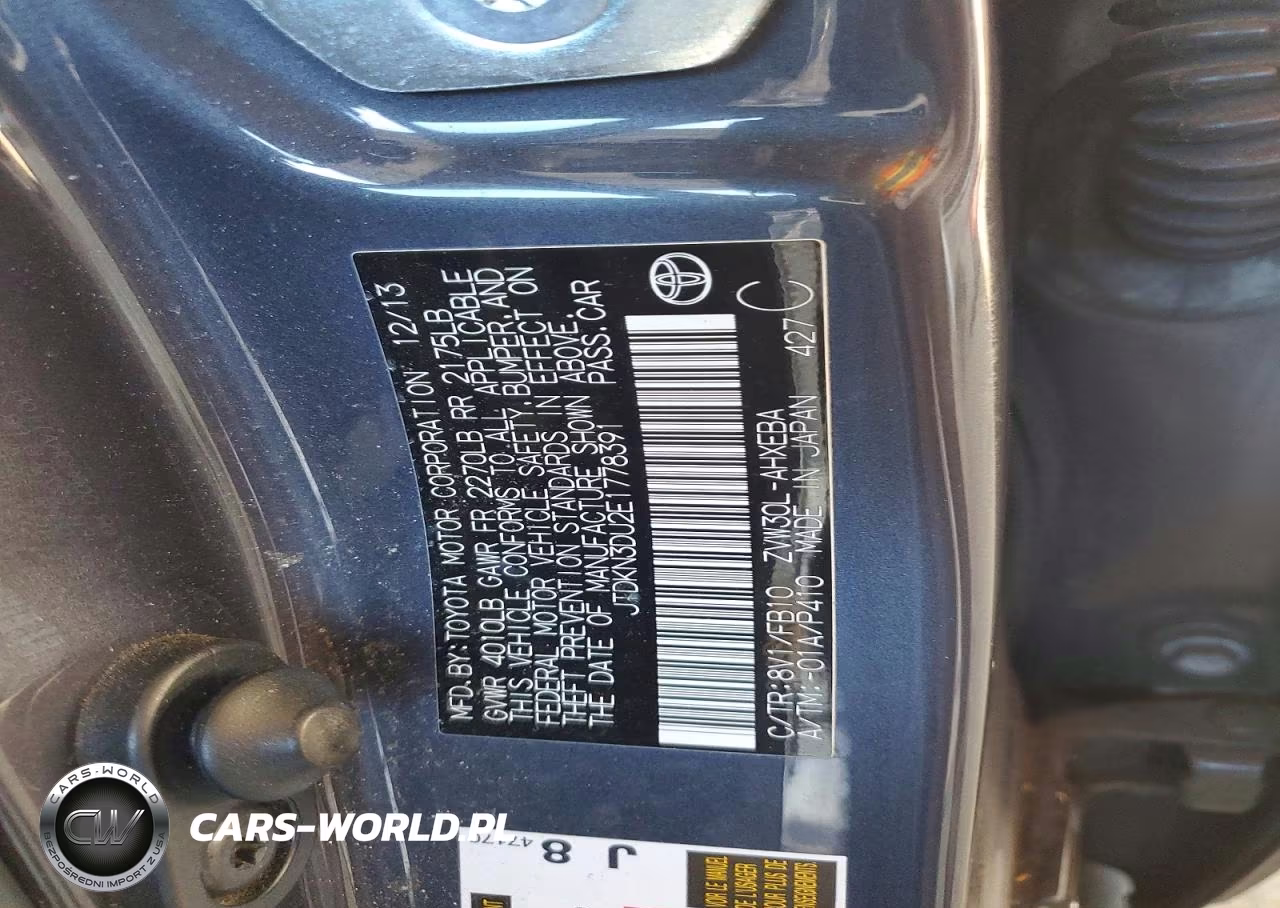 2014 Toyota Prius Two VIN:JTDKN3DU2E1778391 - 12