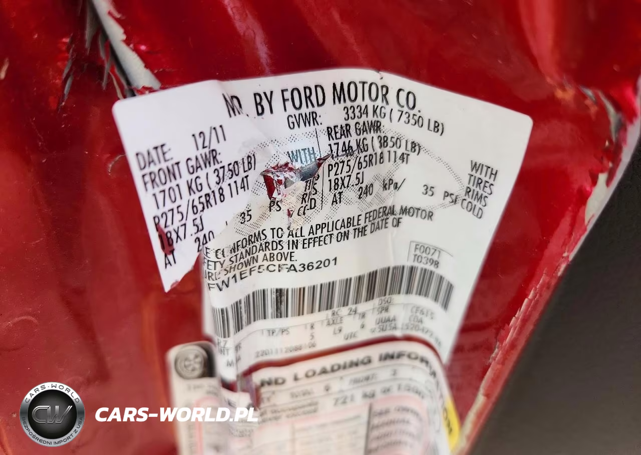 2012 Ford F150 Supercrew VIN:1FTFW1EF5CFA36201 - 12