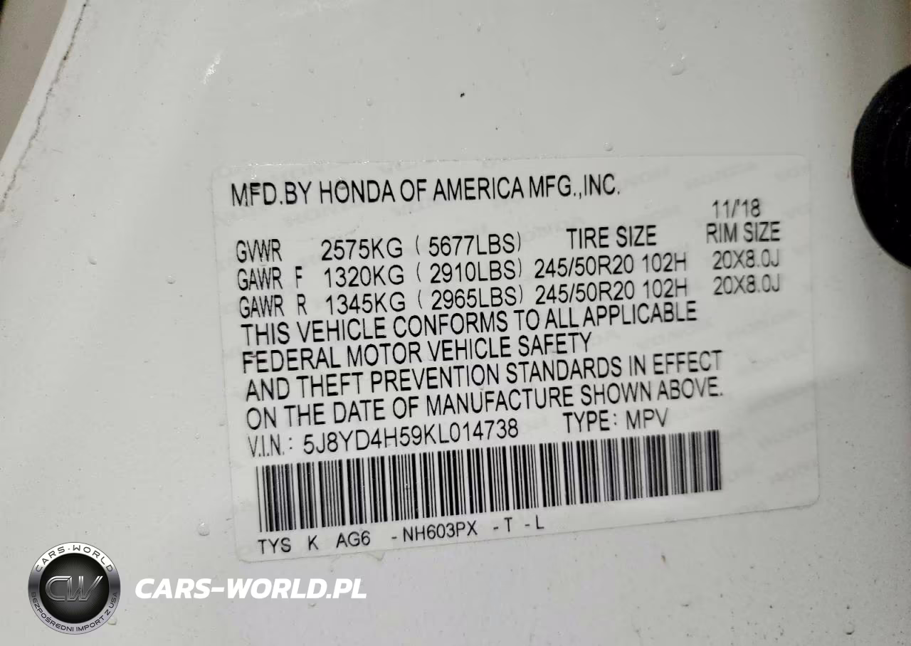 2019 Acura Mdx Technology VIN:5J8YD4H59KL014738 - 12