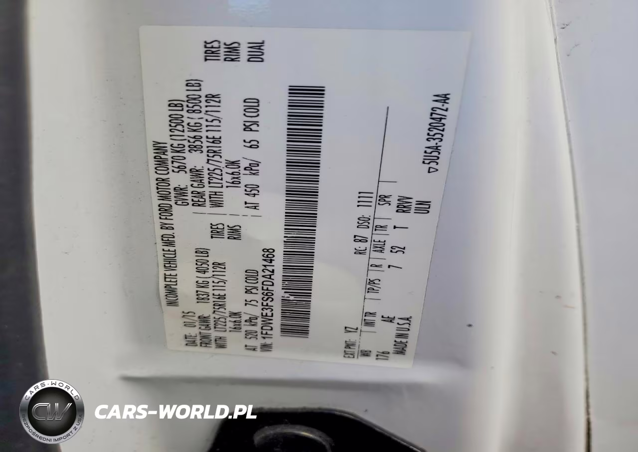 2015 Ford E350 Box Truck VIN:1FDWE3FS6FDA21468 - 12