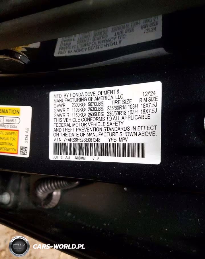 2025 Honda Cr-V Sport VIN:7FARS6H52SE061248 - 14