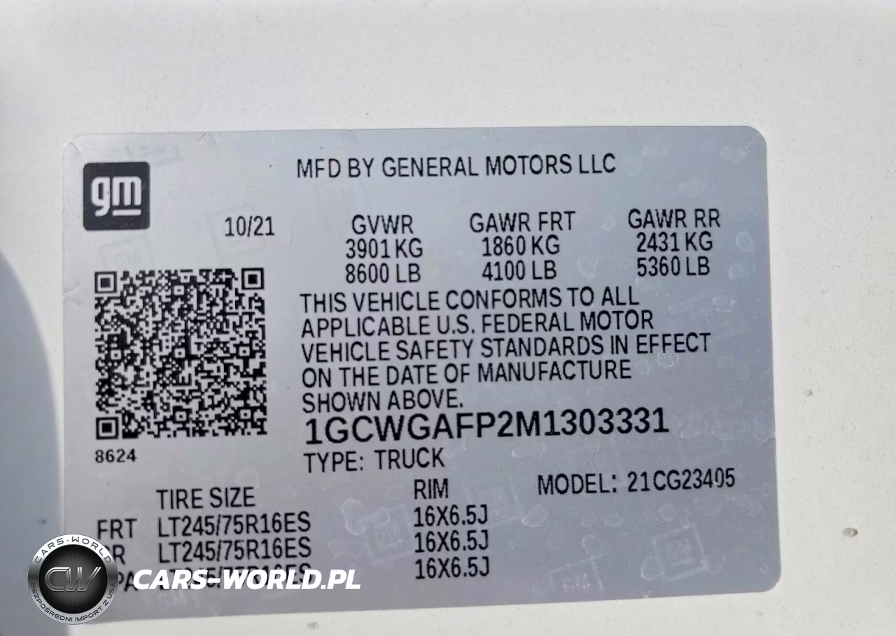 2021 Chevrolet Express 2500 Cargo Utility - Service Van VIN:1GCWGAFP2M1303331 - 14