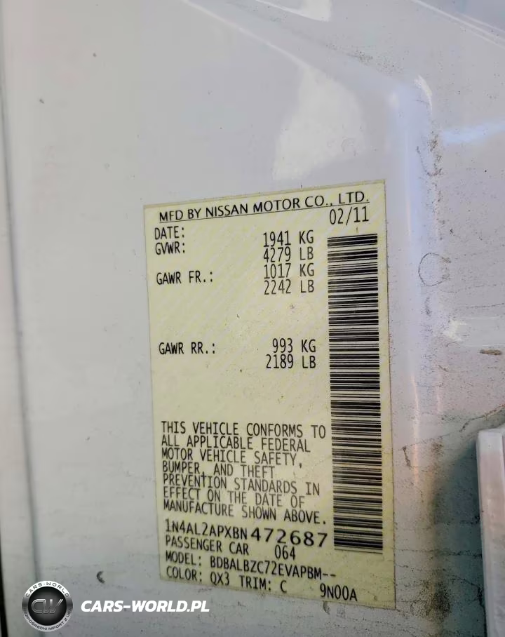 2011 Nissan Altima 2.5 VIN:1N4AL2APXBN472687 - 12
