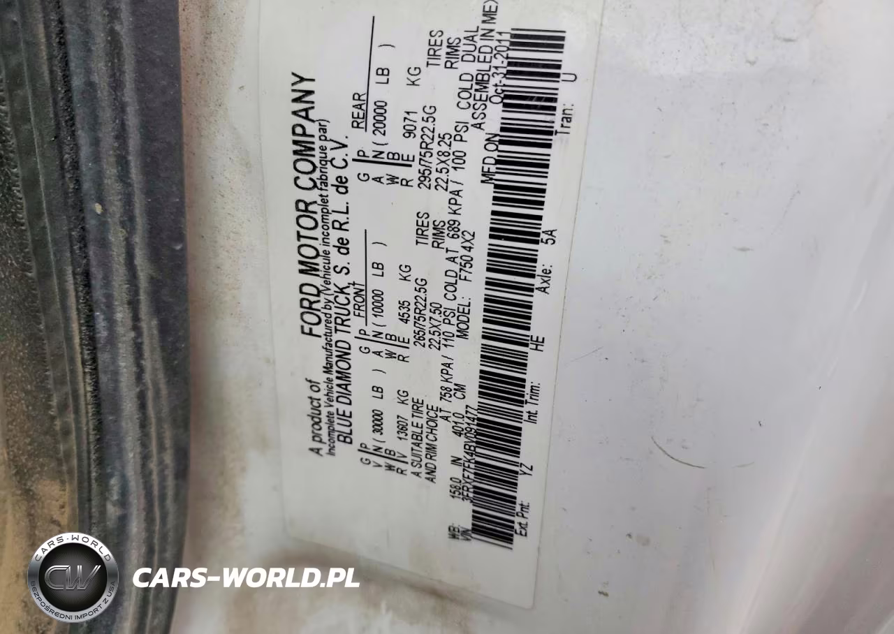 2011 Ford F750 Super Duty Utility - Service Truck VIN:3FRXF7FK4BV091477 - 13