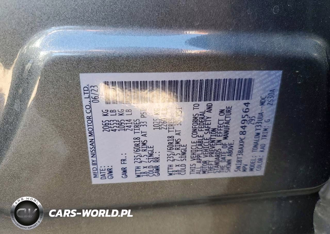 2023 Nissan Rogue Sv VIN:5N1BT3BAXPC849564 - 12