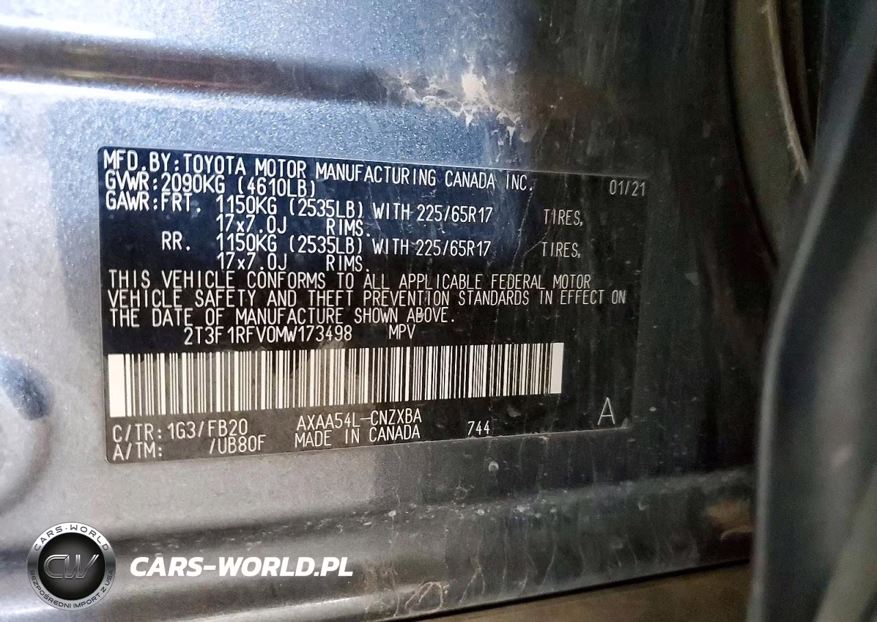 2021 Toyota Rav4 Le VIN:2T3F1RFV0MW173498 - 13