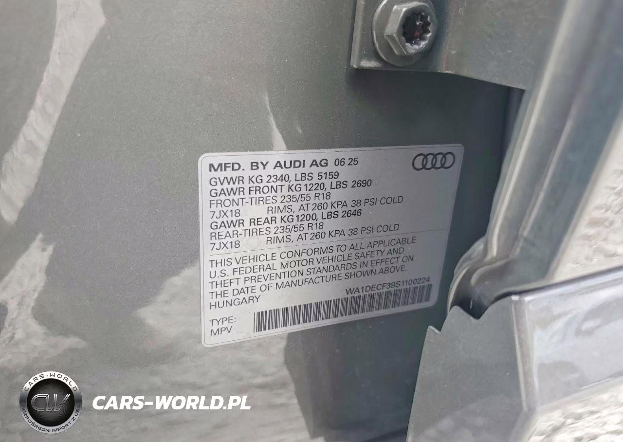 2025 Audi Q3 Premium S Line 45 VIN:WA1DECF39S1100224 - 12