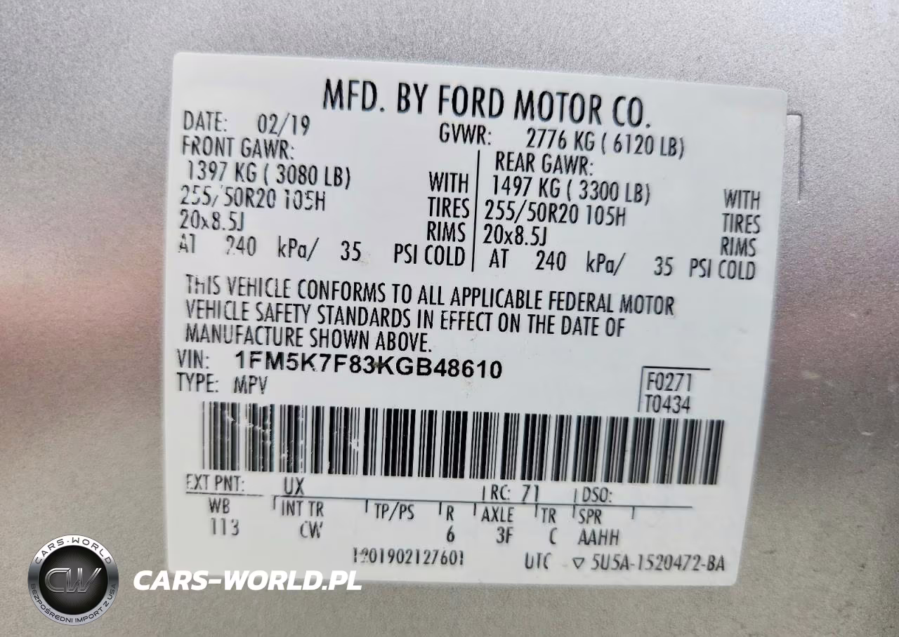 2019 Ford Explorer Limited VIN:1FM5K7F83KGB48610 - 13