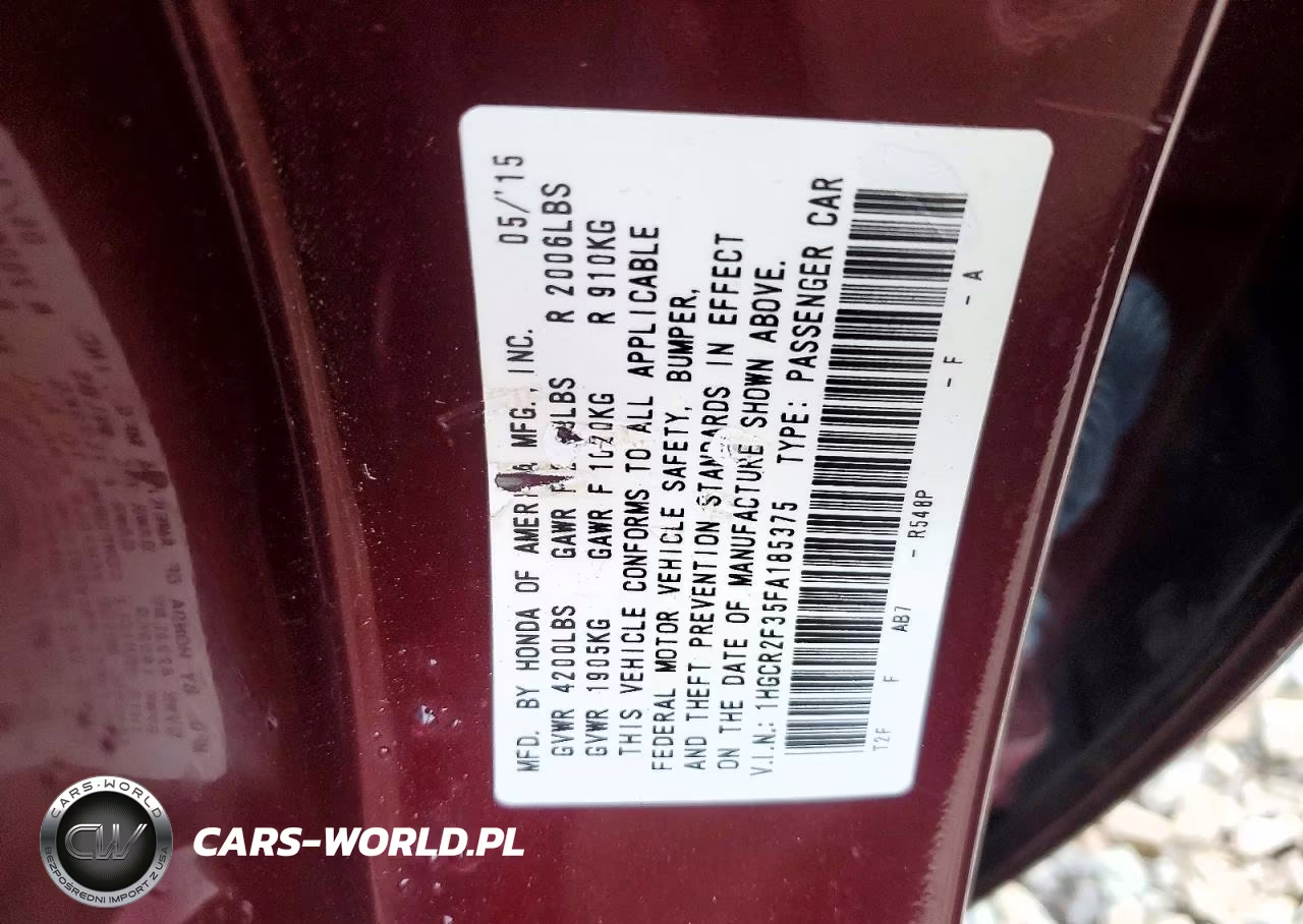 2015 Honda Accord Lx VIN:1HGCR2F35FA185375 - 13