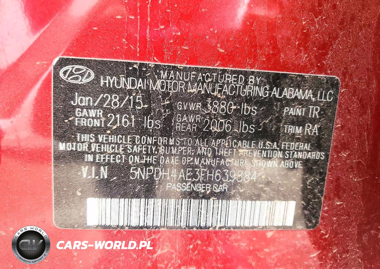 2015 Hyundai Elantra Se VIN:5NPDH4AE3FH639884 - 13