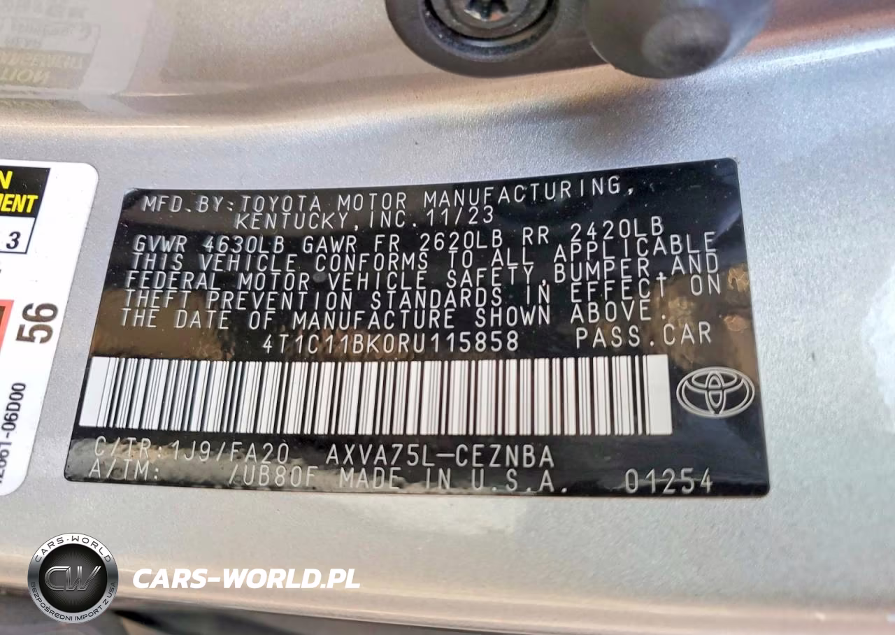 2024 Toyota Camry Le VIN:4T1C11BK0RU115858 - 13