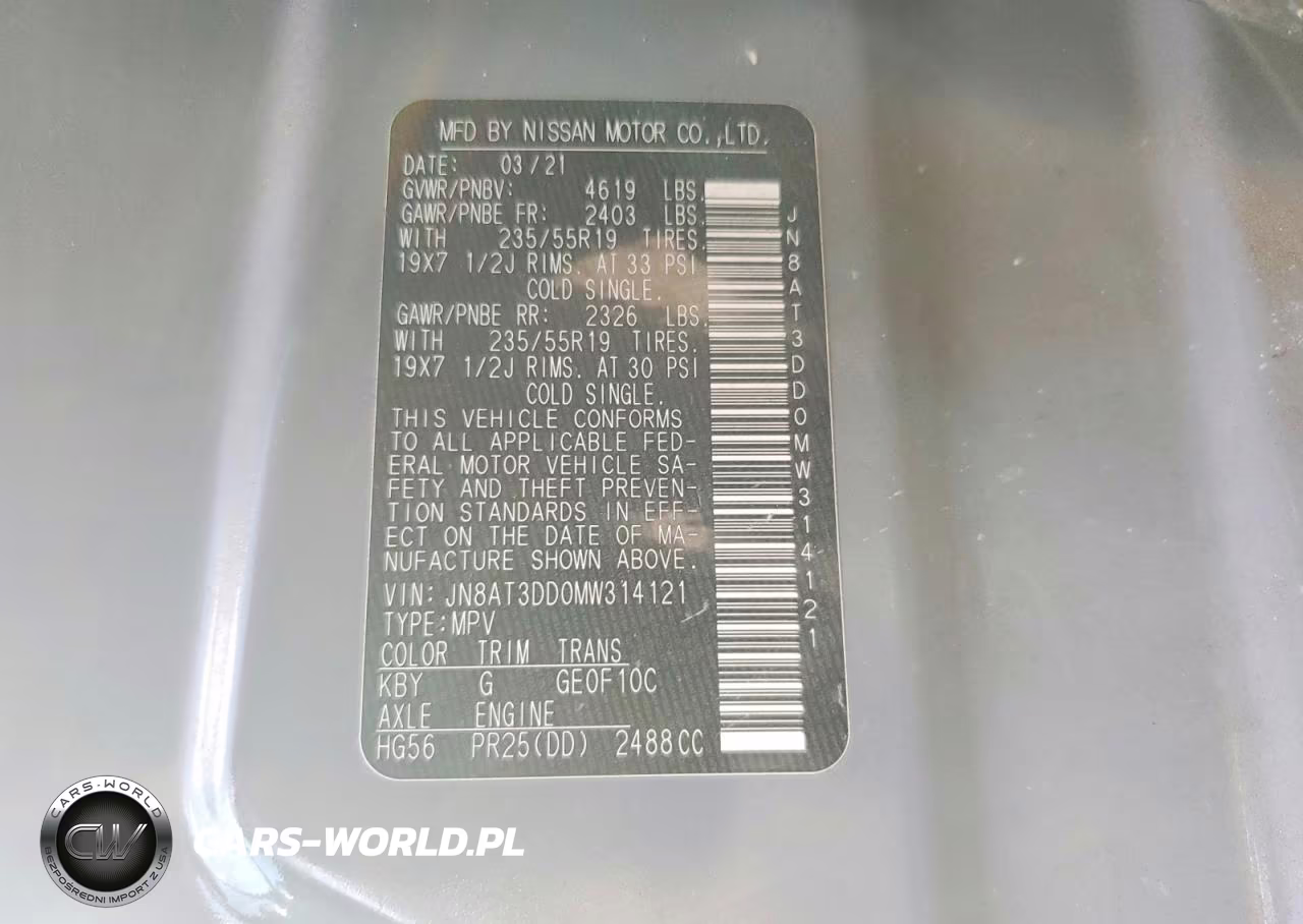 2021 Nissan Rogue Platinum VIN:JN8AT3DD0MW314121 - 13