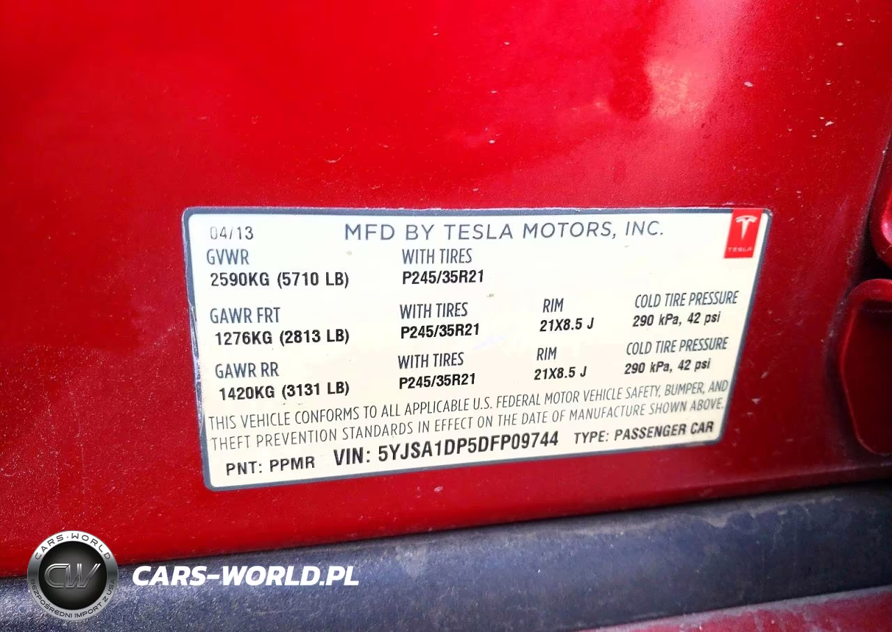2013 Tesla Model S VIN:5YJSA1DP5DFP09744 - 12