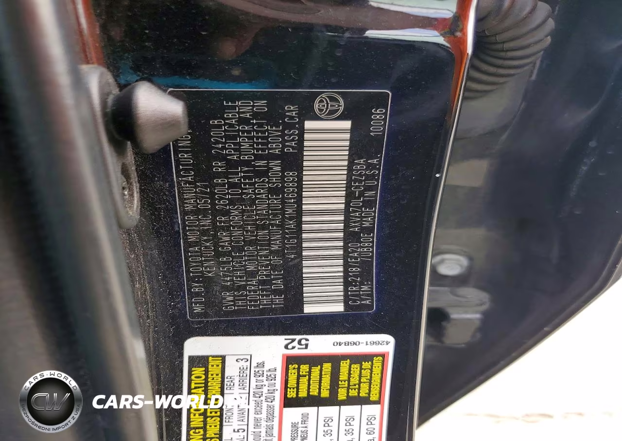2021 Toyota Camry Se VIN:4T1G11AK1MU469898 - 12