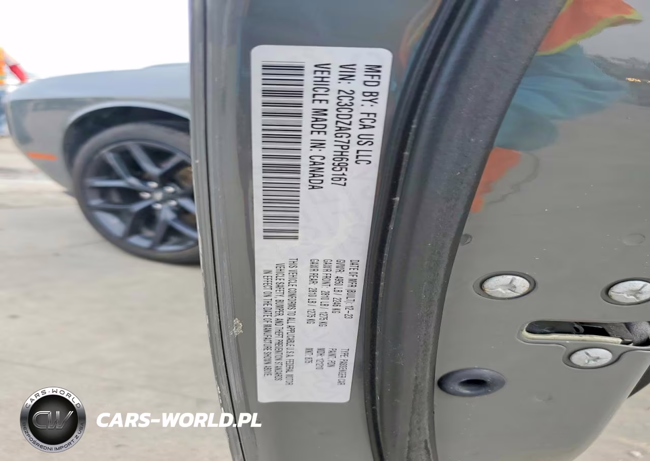2023 Dodge Challenger Sxt VIN:2C3CDZAG7PH695167 - 12