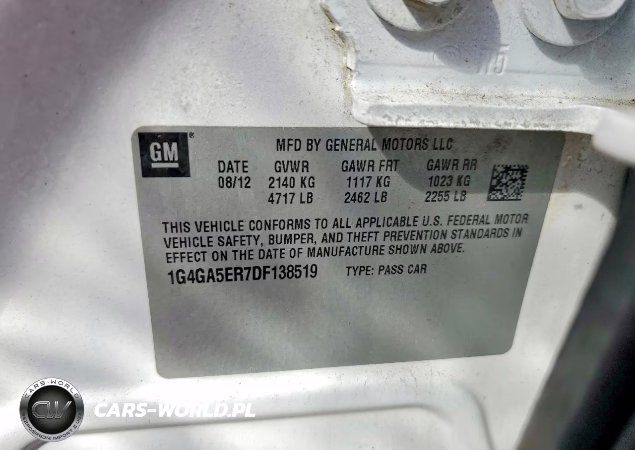 2013 Buick Lacrosse VIN:1G4GA5ER7DF138519 - 12