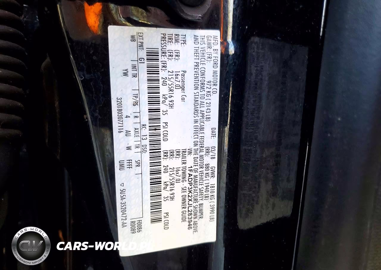 2018 Ford Focus Se VIN:1FADP3K2XJL283946 - 12
