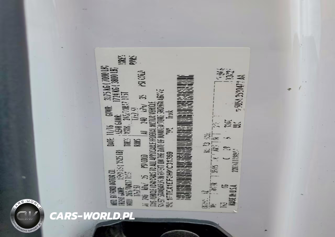 2017 Ford F150 Super Cab VIN:1FTEX1EF0HKC31369 - 12