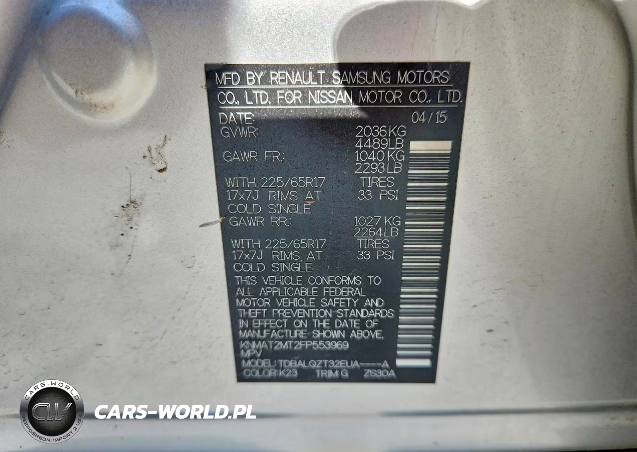 2015 Nissan Rogue Sv VIN:KNMAT2MT2FP553969 - 12