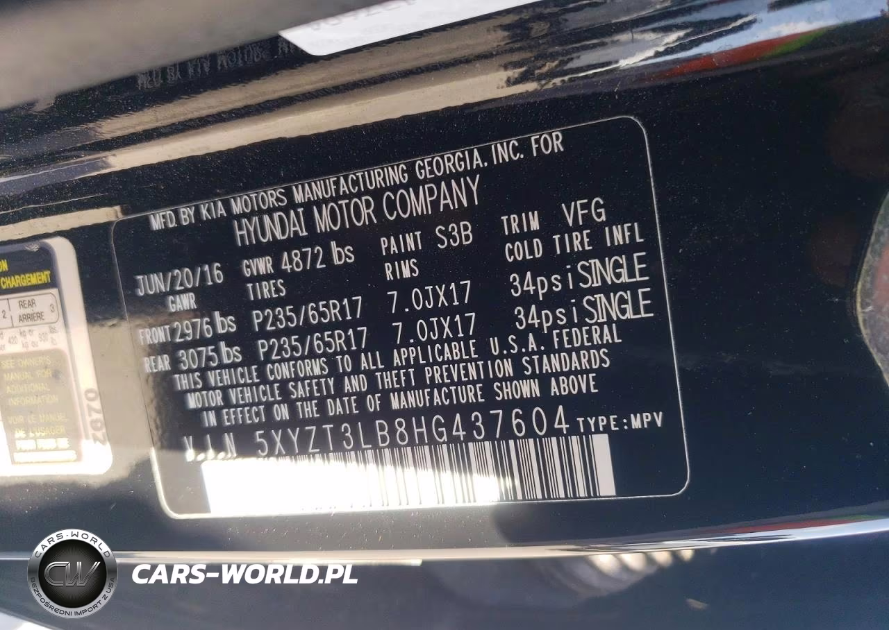 2017 Hyundai Santa Fe Sport 2.4L VIN:5XYZT3LB8HG437604 - 13