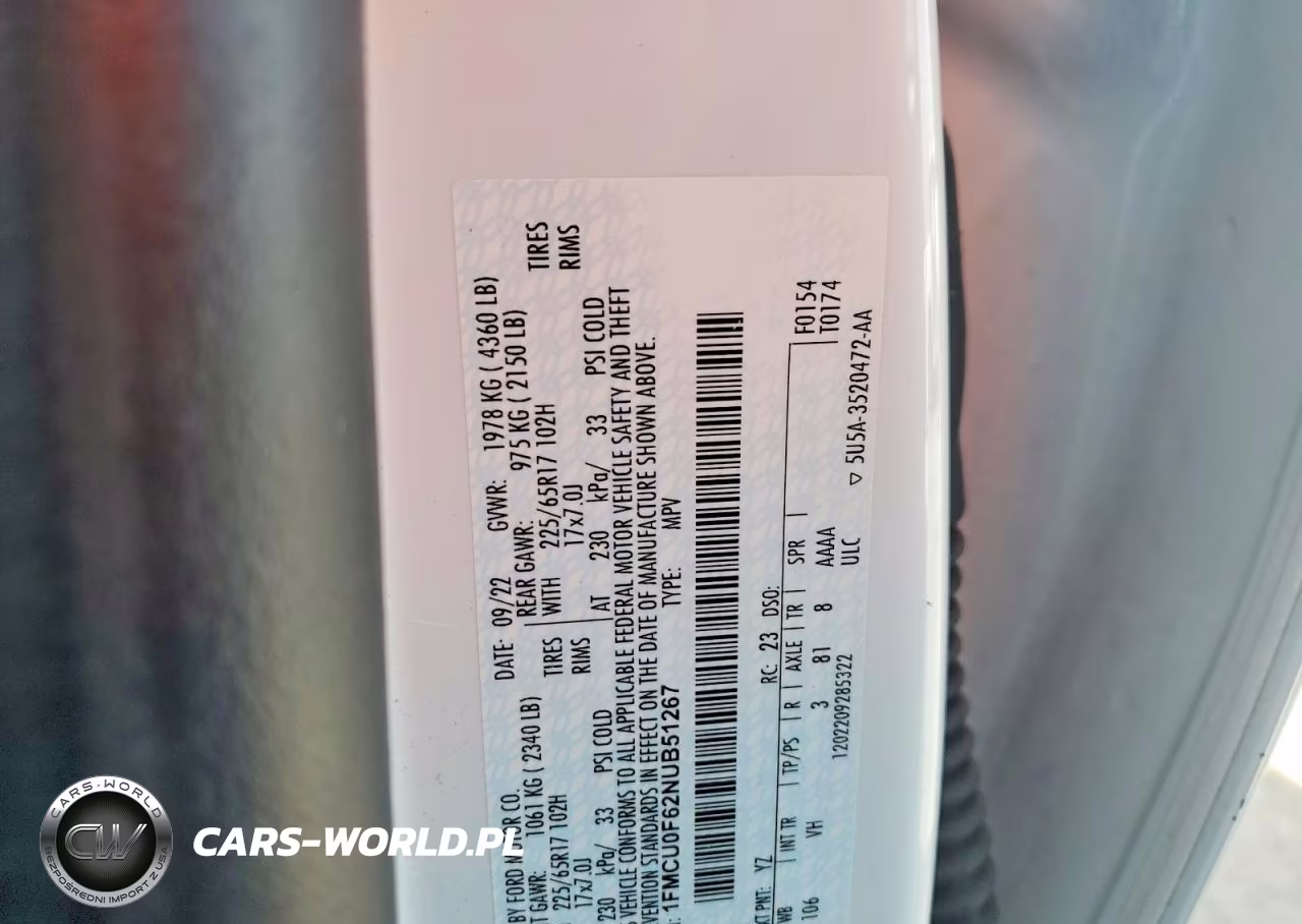 2022 Ford Escape S VIN:1FMCU0F62NUB51267 - 13
