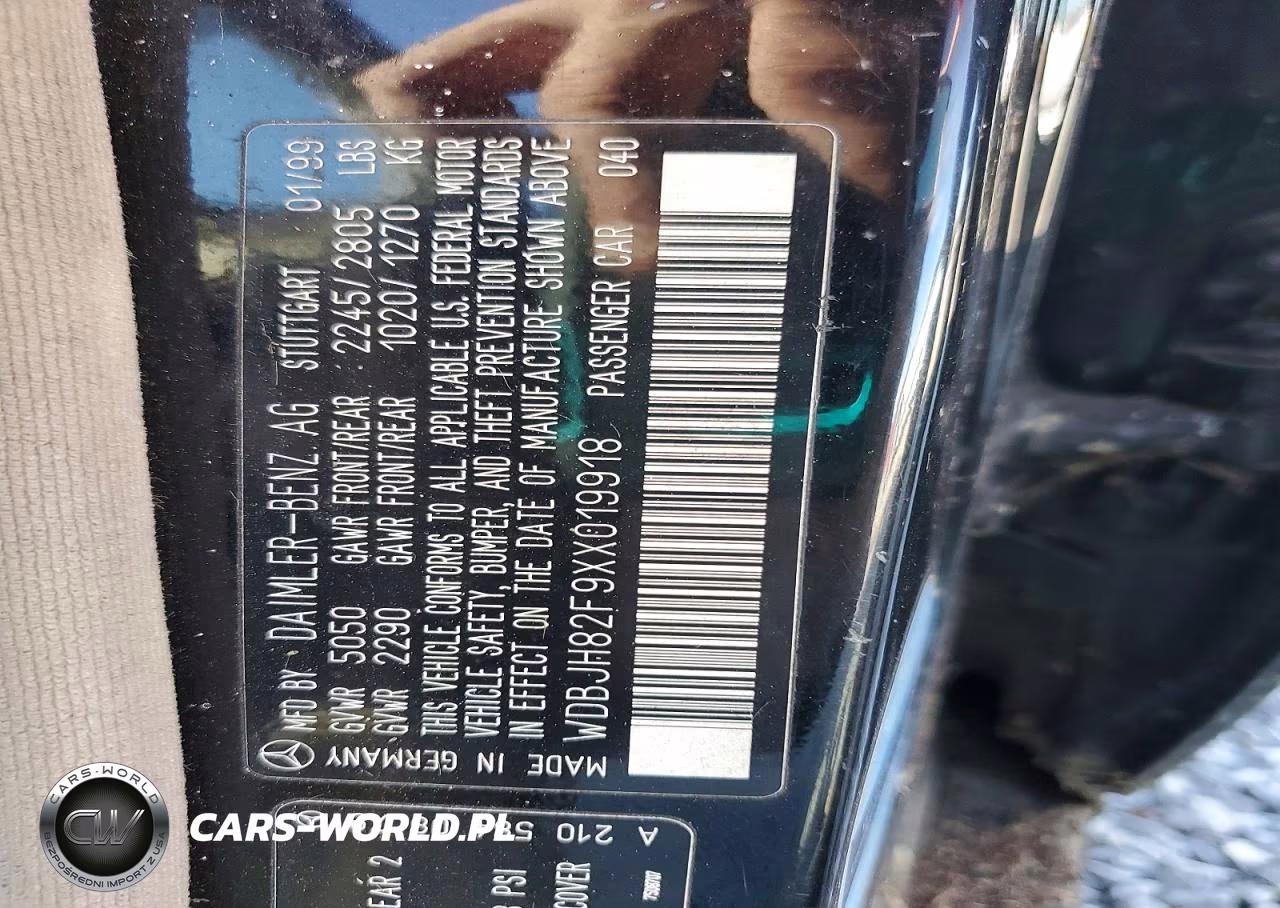 1999 Mercedes-Benz E 320 4Matic VIN:WDBJH82F9XX019918 - 12