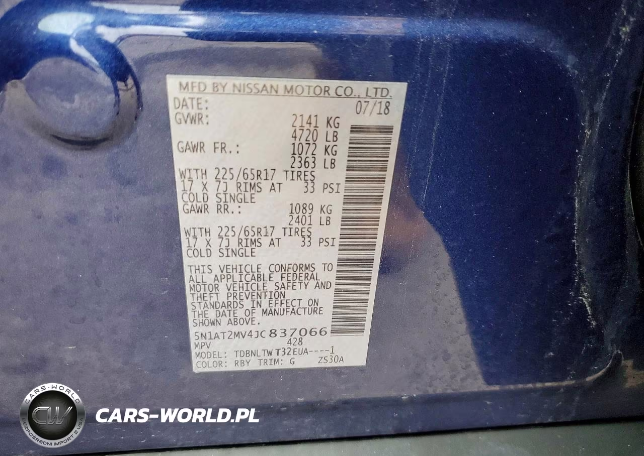 2018 Nissan Rogue Sv VIN:5N1AT2MV4JC837066 - 13