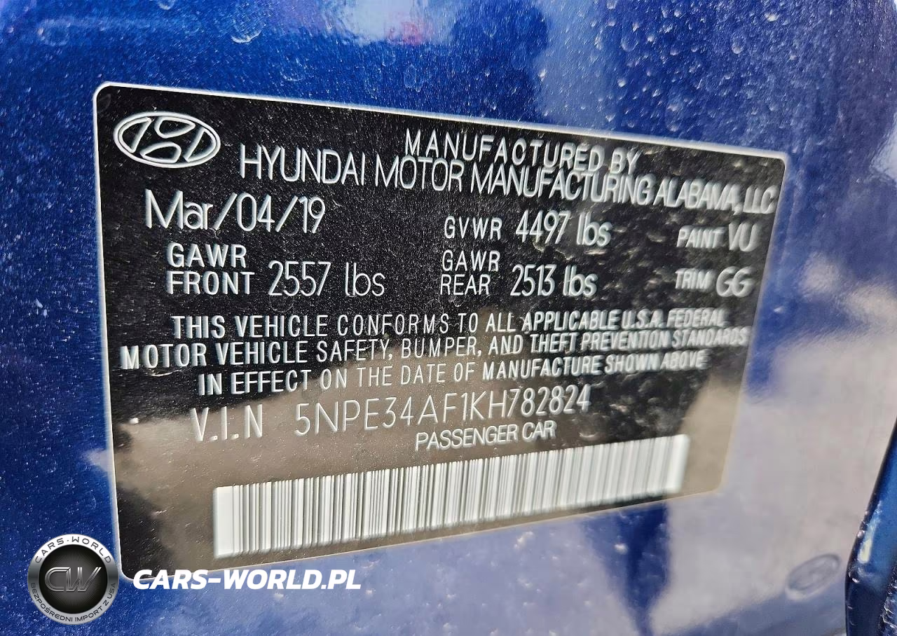 2019 Hyundai Sonata Limited VIN:5NPE34AF1KH782824 - 12