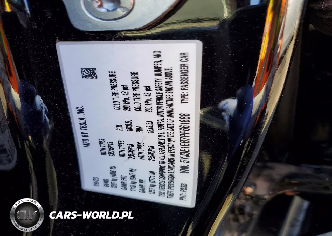 2023 Tesla Model 3 VIN:5YJ3E1EB7PF661888 - 12