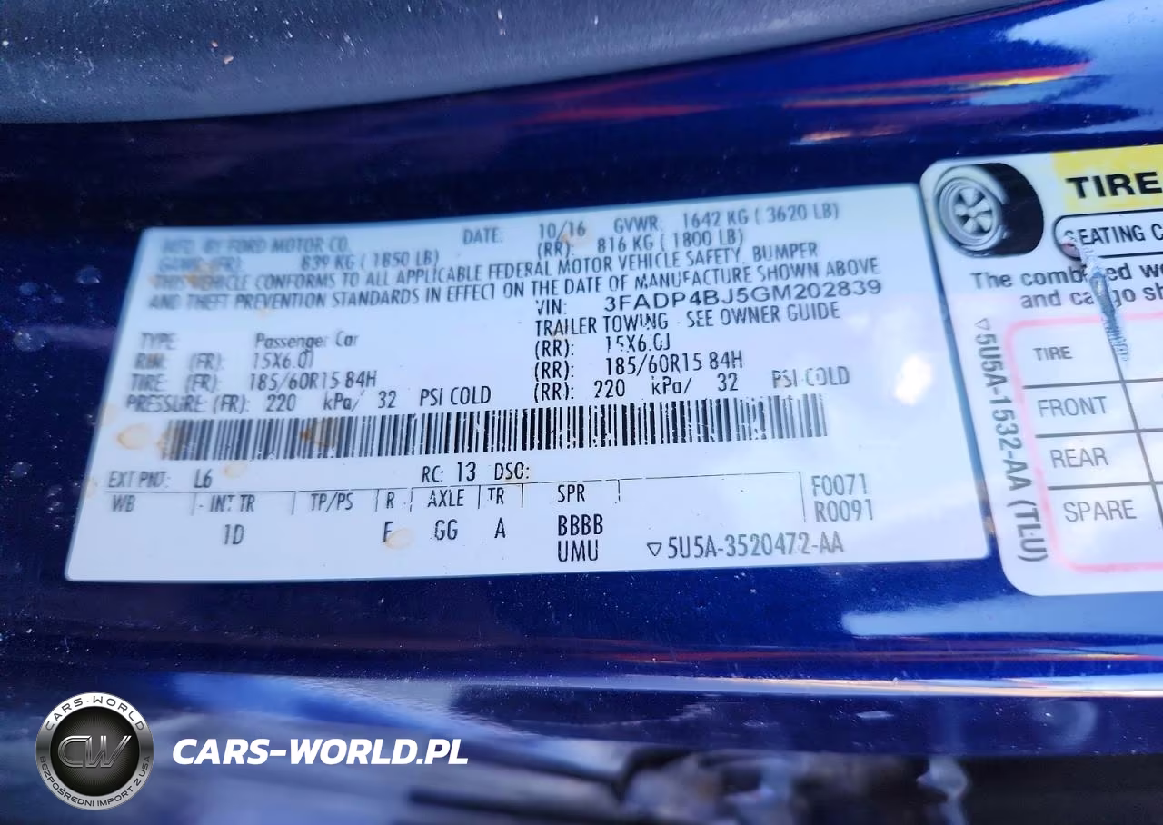 2016 Ford Fiesta Se VIN:3FADP4BJ5GM202839 - 12