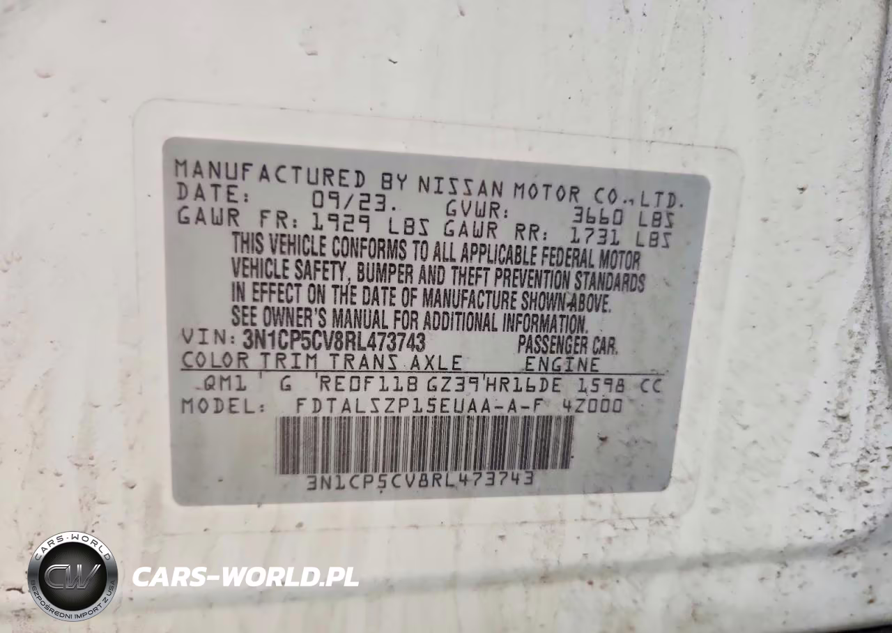 2024 Nissan Kicks Sv VIN:3N1CP5CV8RL473743 - 13