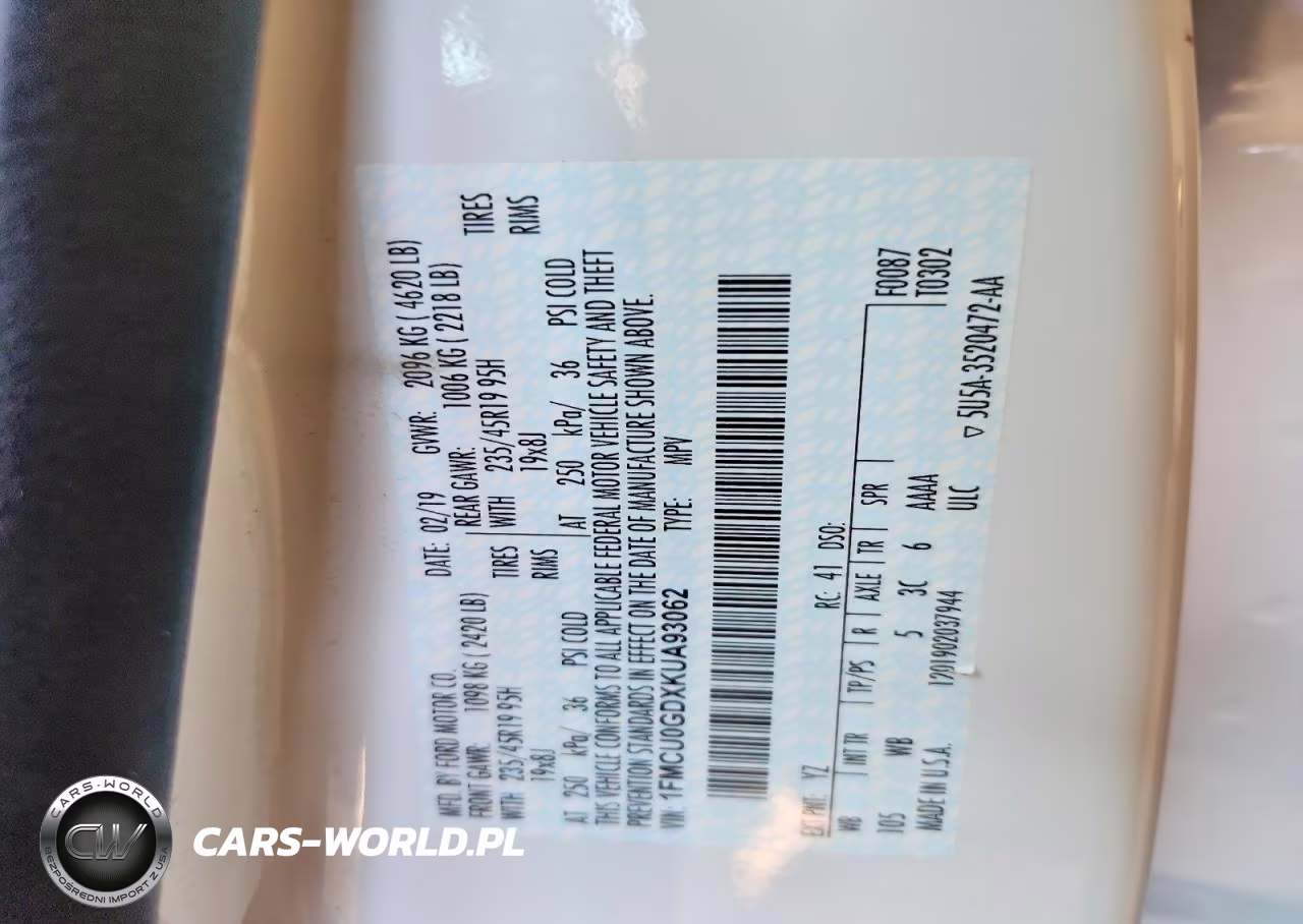 2019 Ford Escape Se VIN:1FMCU0GDXKUA93062 - 13