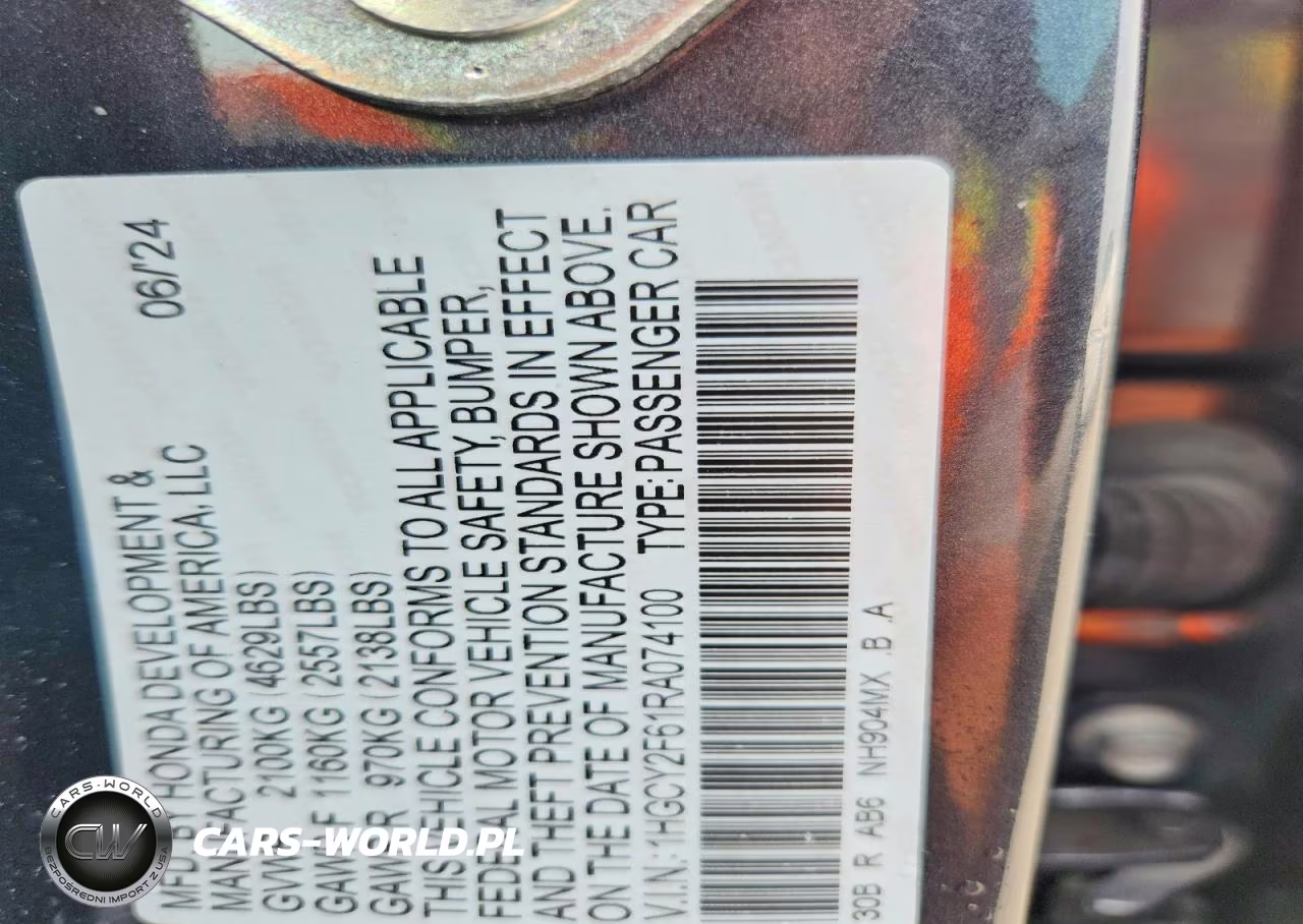2024 Honda Accord Hybrid Exl VIN:1HGCY2F61RA074100 - 13