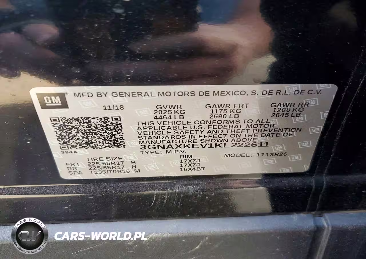 2019 Chevrolet Equinox Lt VIN:3GNAXKEV1KL222611 - 12