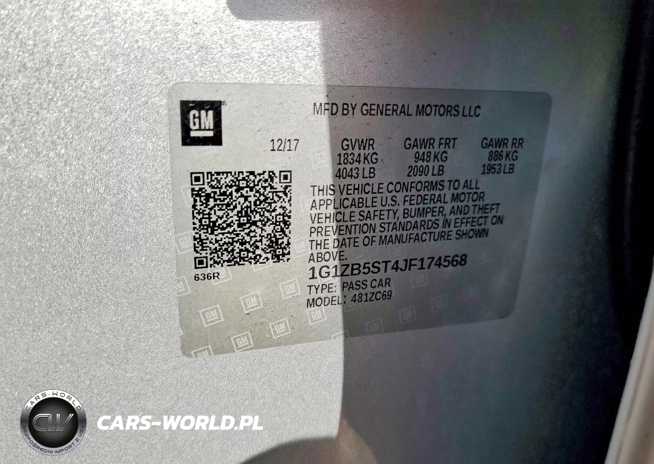 2018 Chevrolet Malibu Ls VIN:1G1ZB5ST4JF174568 - 12