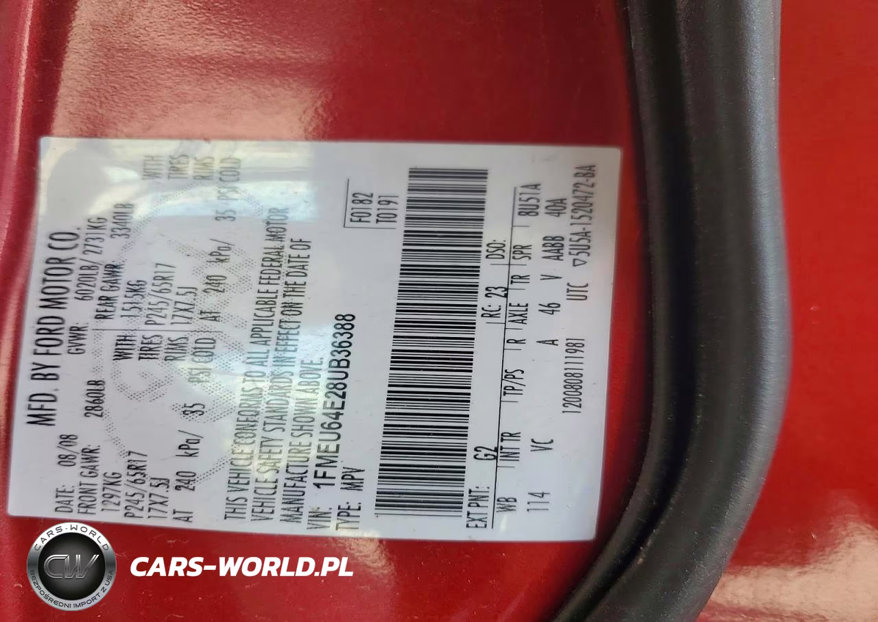 2008 Ford Explorer Eddie Bauer VIN:1FMEU64E28UB36388 - 14