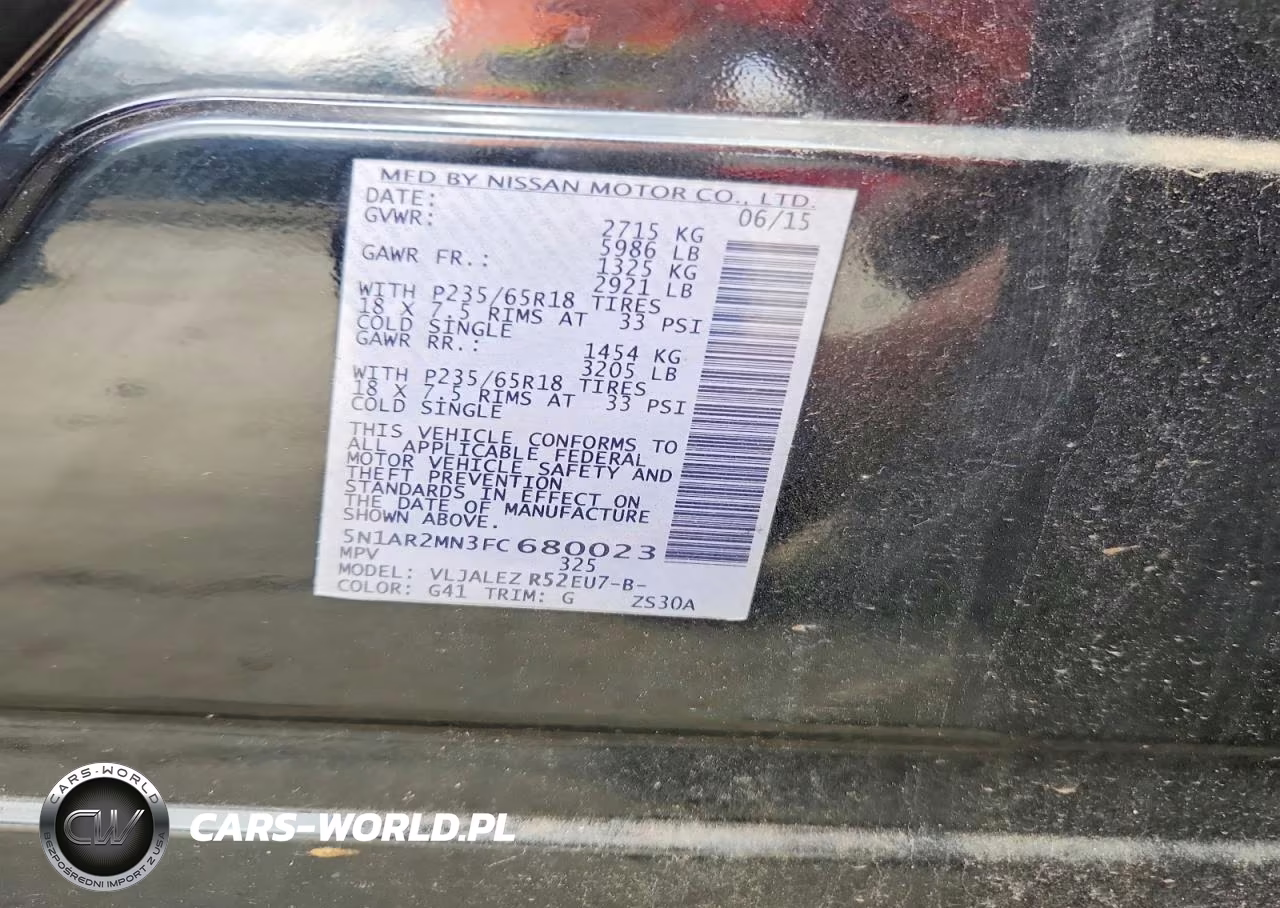 2015 Nissan Pathfinder Sv VIN:5N1AR2MN3FC680023 - 13