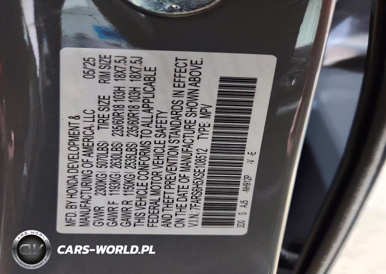 2025 Honda Cr-V Sport VIN:7FARS6H5XSE108512 - 14