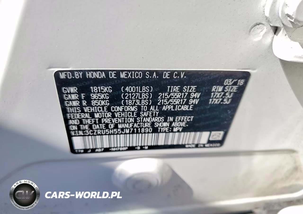 2018 Honda Hr-V Ex VIN:3CZRU5H55JM711890 - 13