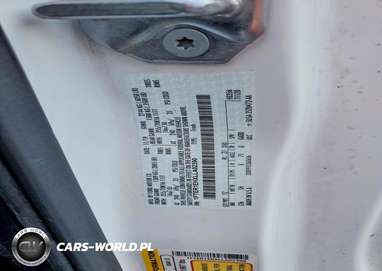 2020 Ford Ranger Xl VIN:1FTER1EHXLLA02390 - 12