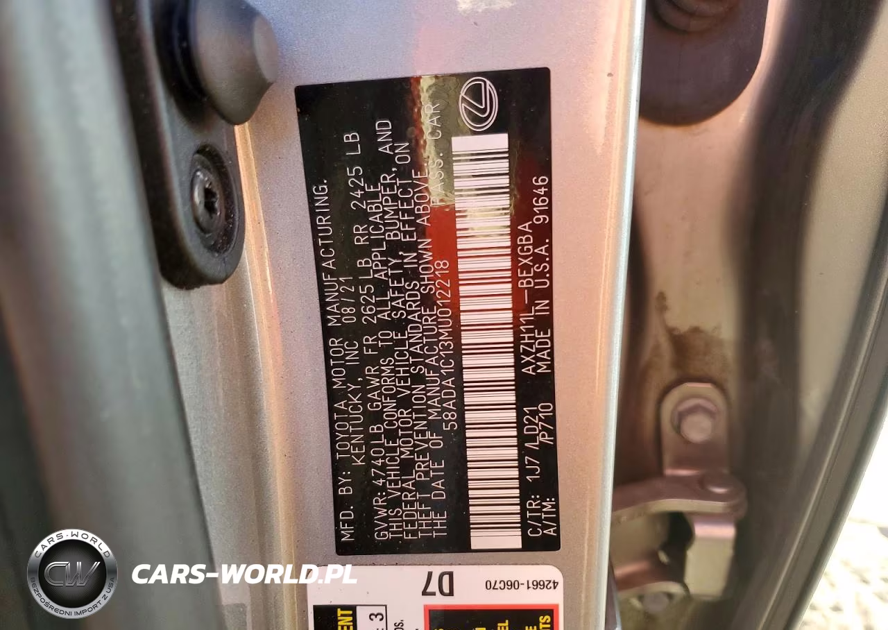 2021 Lexus Es 300H Base VIN:58ADA1C13MU012218 - 12