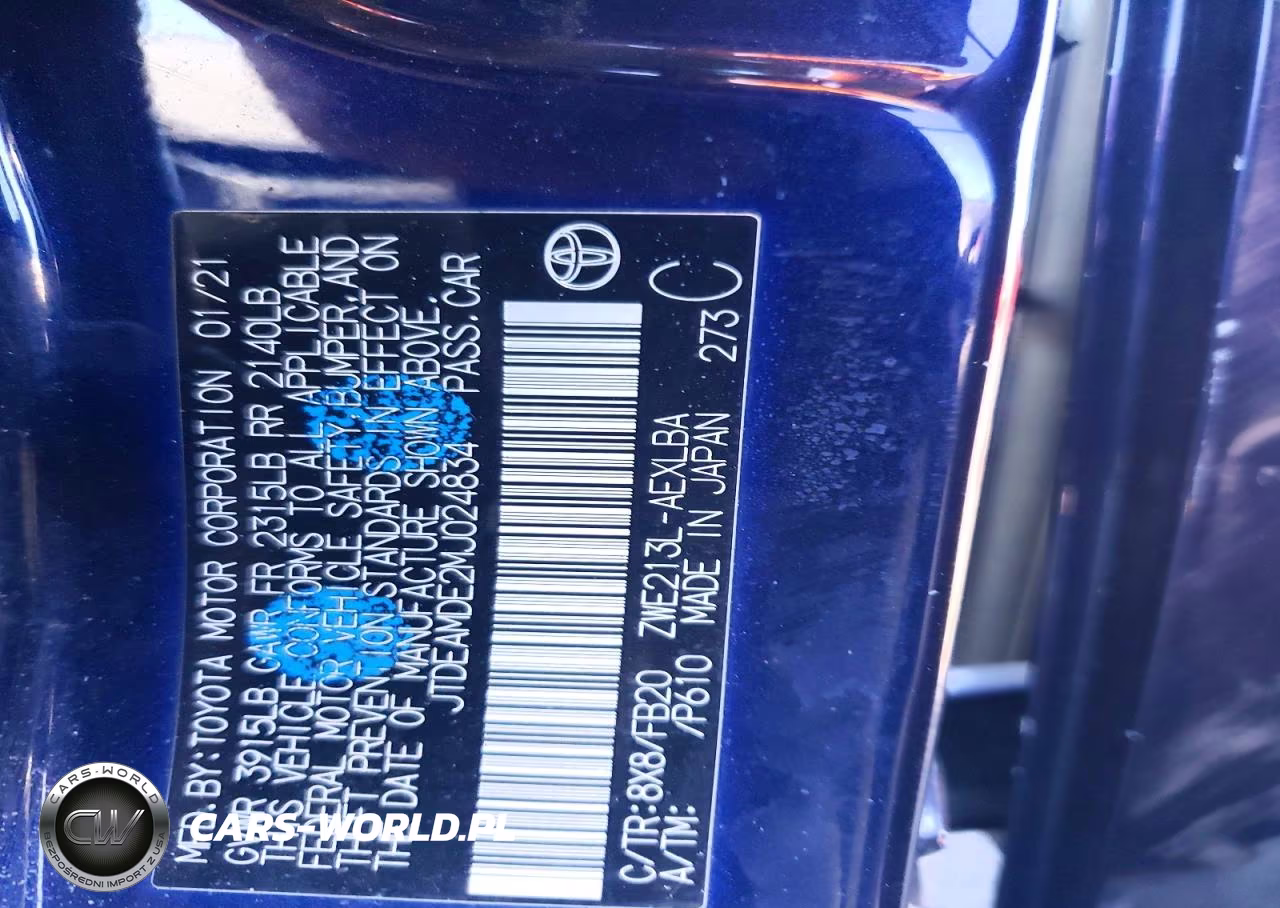 2021 Toyota Corolla Hybrid Le VIN:JTDEAMDE2MJ024834 - 13