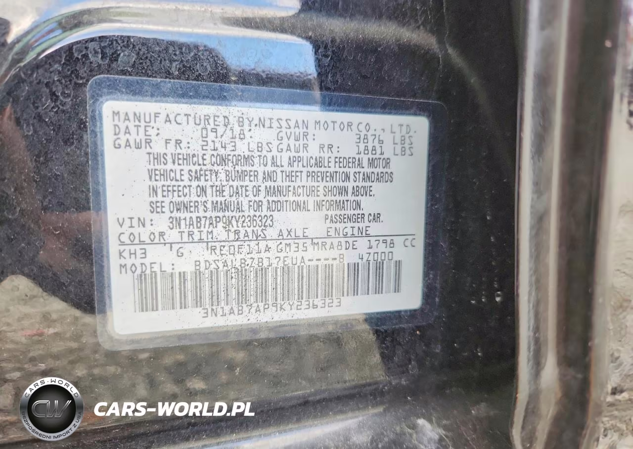 2019 Nissan Sentra S VIN:3N1AB7AP9KY236323 - 12