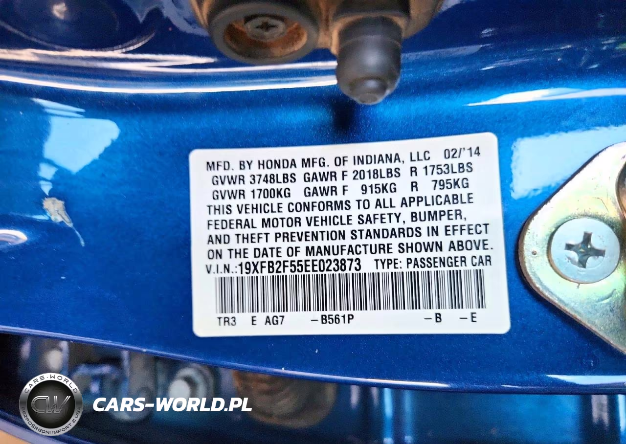 2014 Honda Civic Lx VIN:19XFB2F55EE023873 - 12