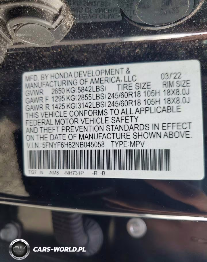 2022 Honda Pilot Trailsport VIN:5FNYF6H82NB045058 - 13