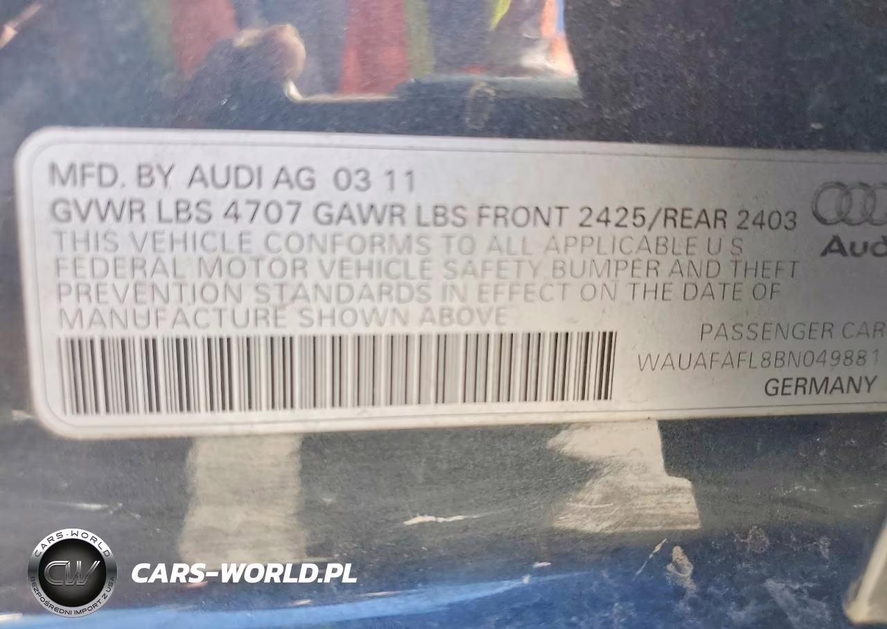 2011 Audi A4 Premium VIN:WAUAFAFL8BN049881 - 12